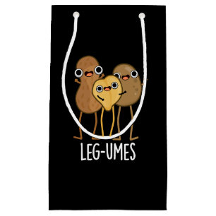 Leg-umes Funny Legume Pun Dark BG Small Gift Bag
