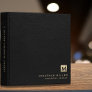 Legacy Binder Black Leather Luxury Gold Initial