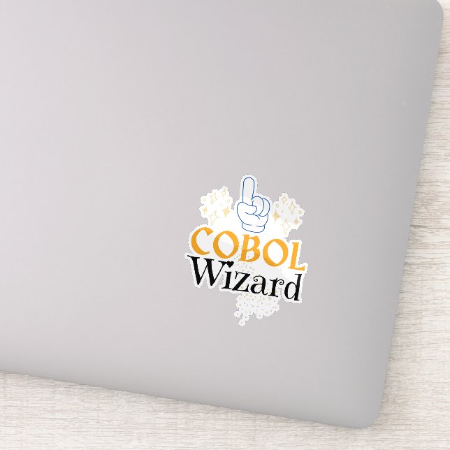 Legacy Cobol Programming Language Wizard  Sticker (Detail)
