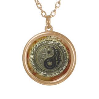 Legacy Coin Yin/Yang Gold Plated Necklace