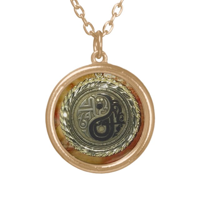 Legacy Coin Yin/Yang Gold Plated Necklace (Front)