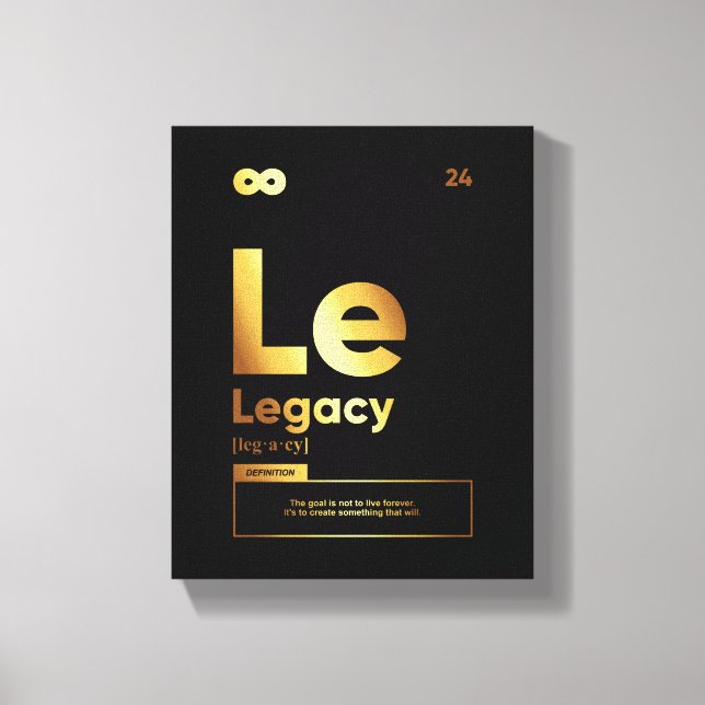 Legacy Definition | Motivational Quote Wall Art (Front)