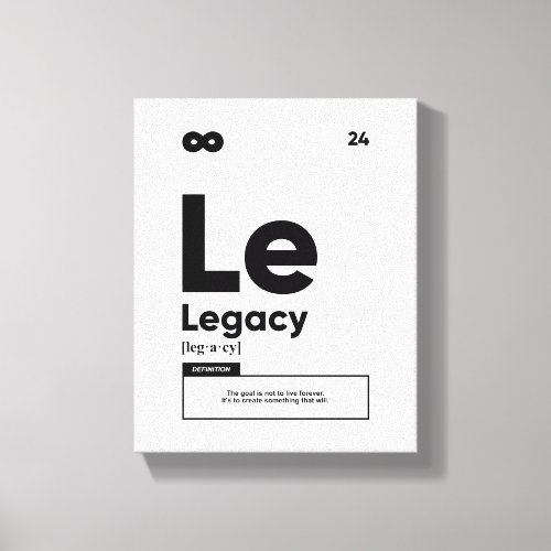 Legacy Definition  Motivational Quote Wall Art