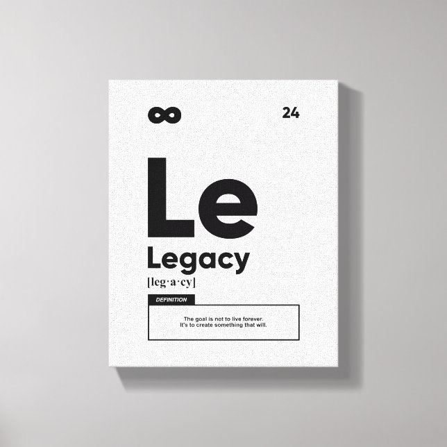 Legacy Definition | Motivational Quote Wall Art (Front)