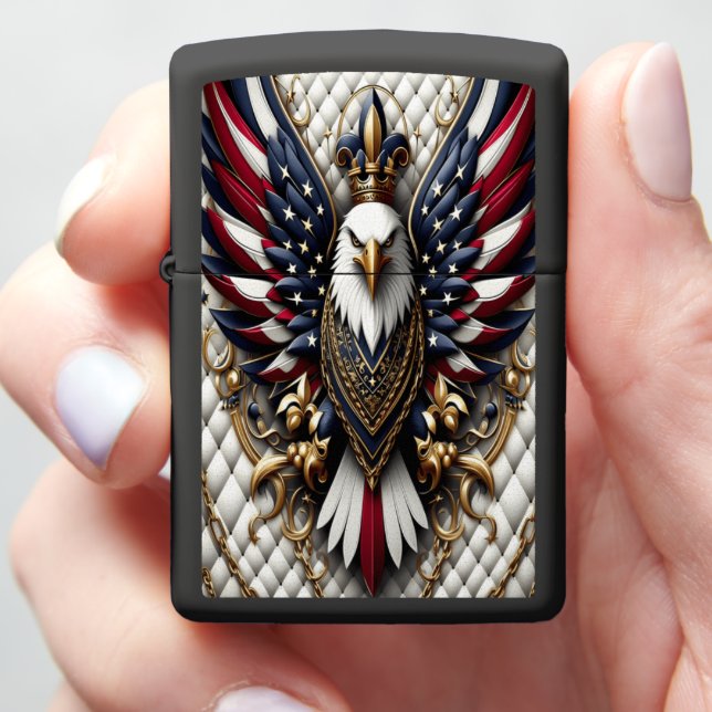 Legacy Eagle Leather-Style Masterpiece Zippo Lighter (In Hand)