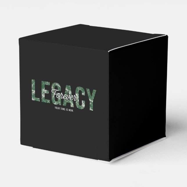 Legacy Forever Motivational Quote Art Favor Boxes (Back Side)