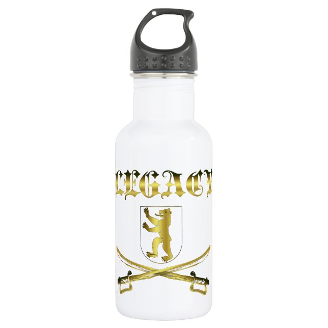 LEGACY IN GOLD - LUXURIOUS AND DISTINGUISH STAINLESS STEEL WATER BOTTLE (Front)
