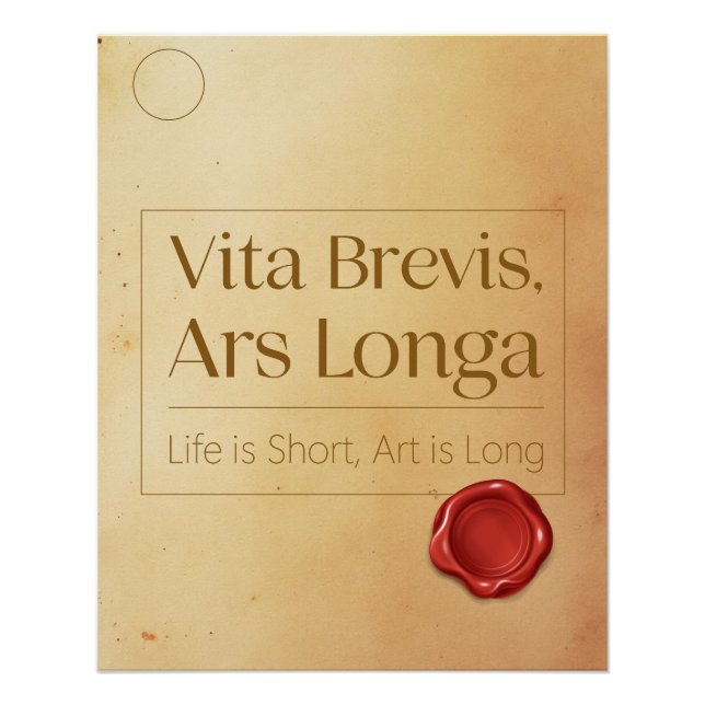 Legacy Latin Quote Poster (Front)