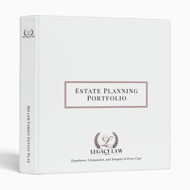 Legacy Law Firm Estate Planning Portfolio Binder (Front/Spine)