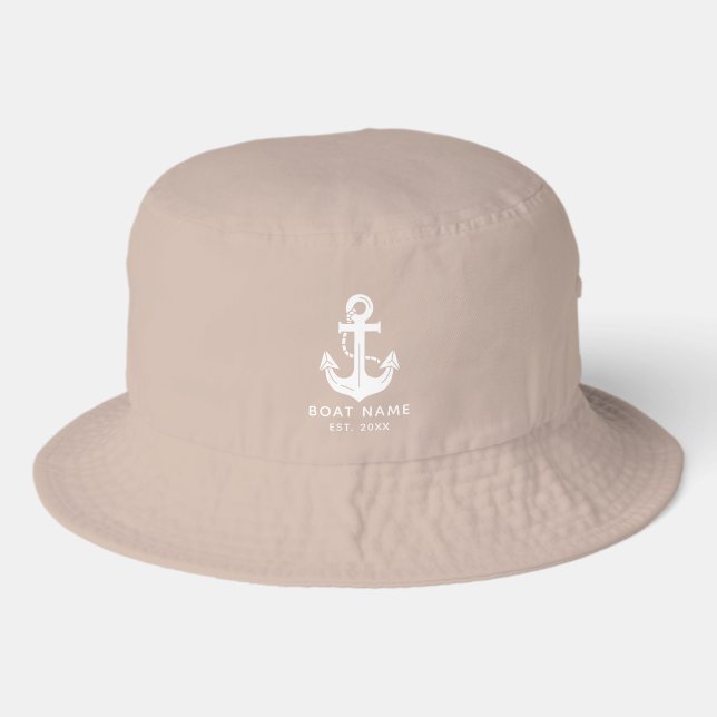 Legacy Maritime Personalized Boat Name & Est. Bucket Hat (Front)