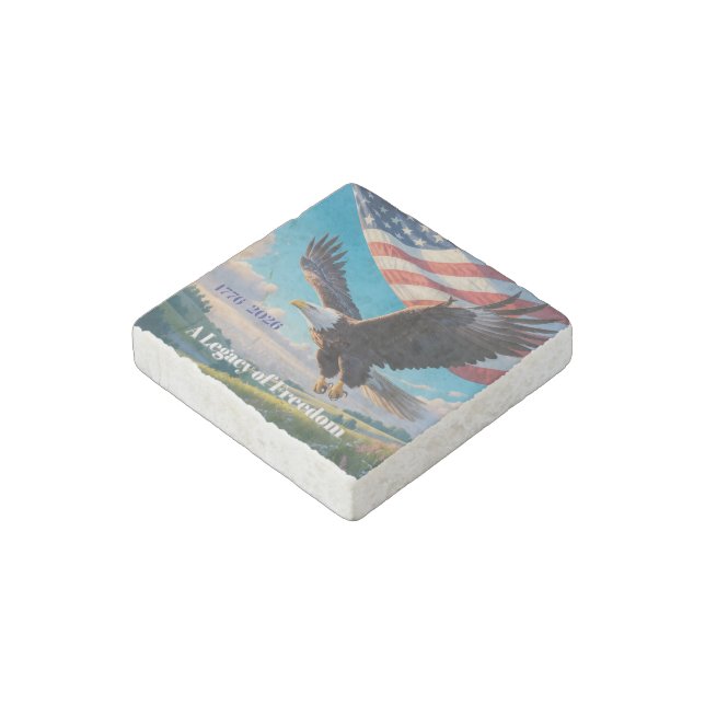Legacy of Freedom Eagle—United States 250 Years Stone Magnet (Angled)