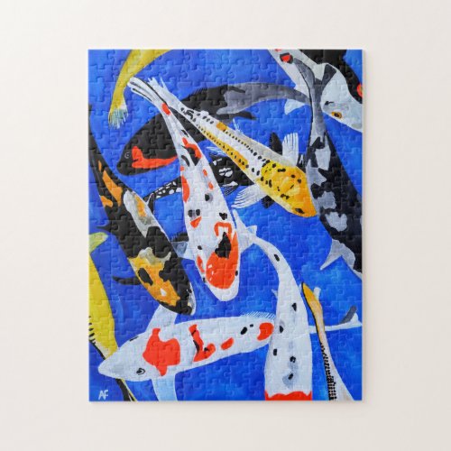 Legacy of the Japanese Koi Painting by Alfred Fox Jigsaw Puzzle