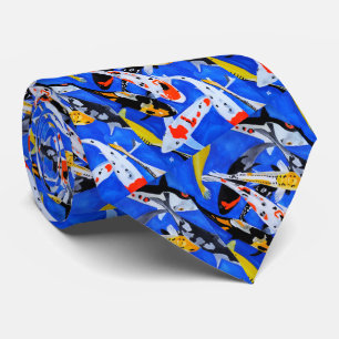 Legacy of the Japanese Koi Painting by Alfred Fox Neck Tie