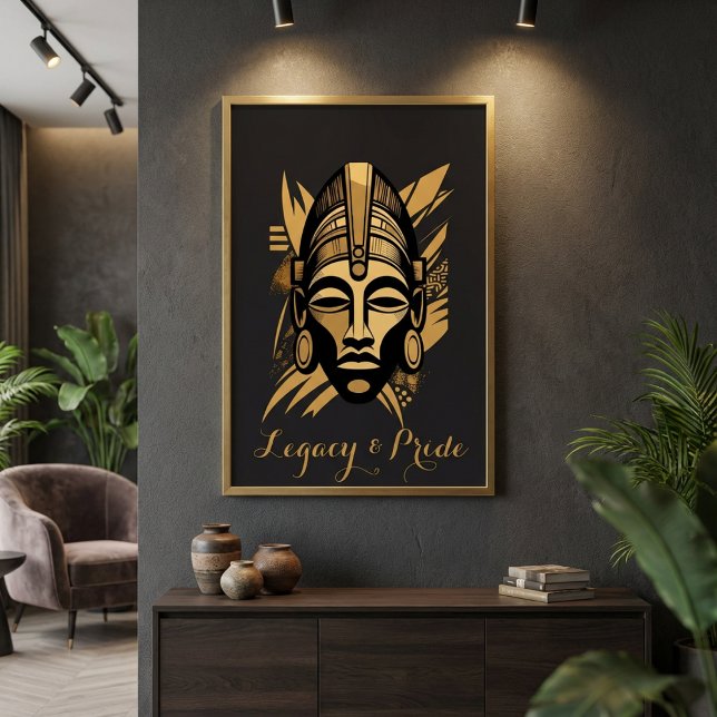 Legacy & Pride African Mask Art - Black History  Poster (Creator Uploaded)