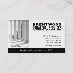Legal1 Paralegal Law Office Services Notary Public Business Card