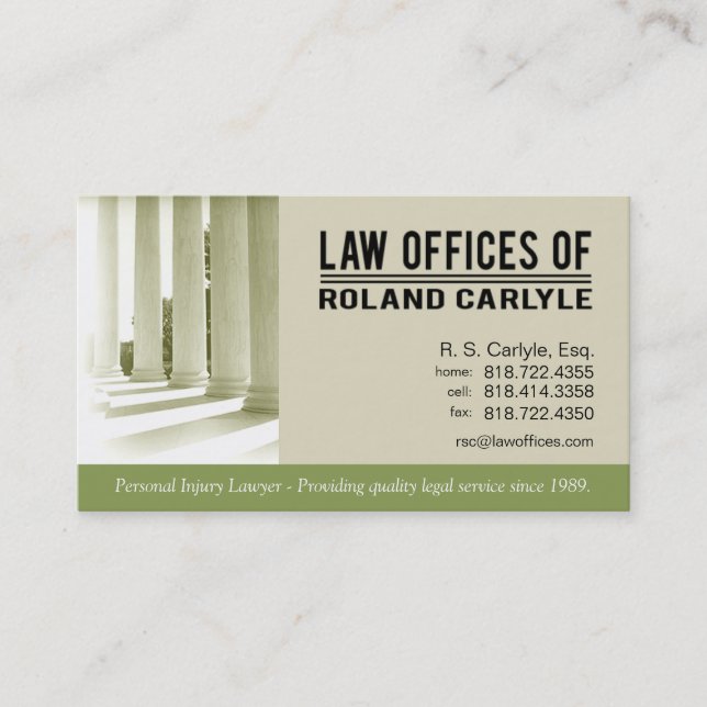 Legal2 Law Offices of Attorney Business Card (Front)
