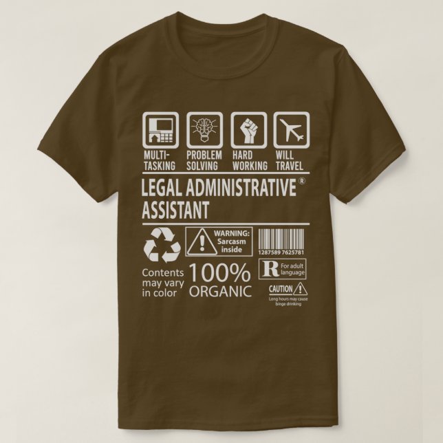 Legal Administrative Assistant T-Shirt (Design Front)