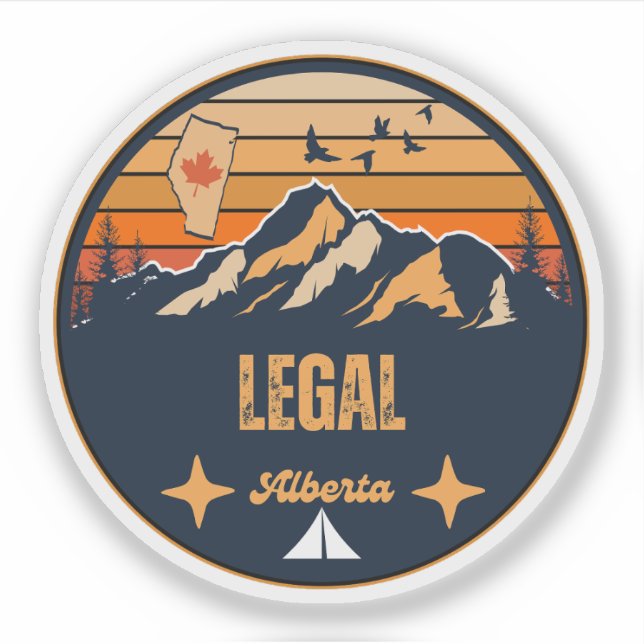 Legal, Alberta Sticker (Front)