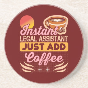 Legal Assistant Coffee Coaster Desk Gift