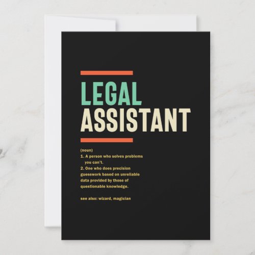 Legal Assistant Definition Invitation