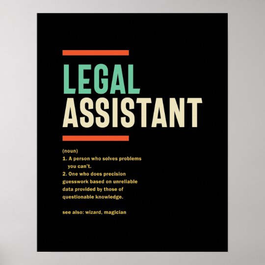 Legal Assistant Definition Poster