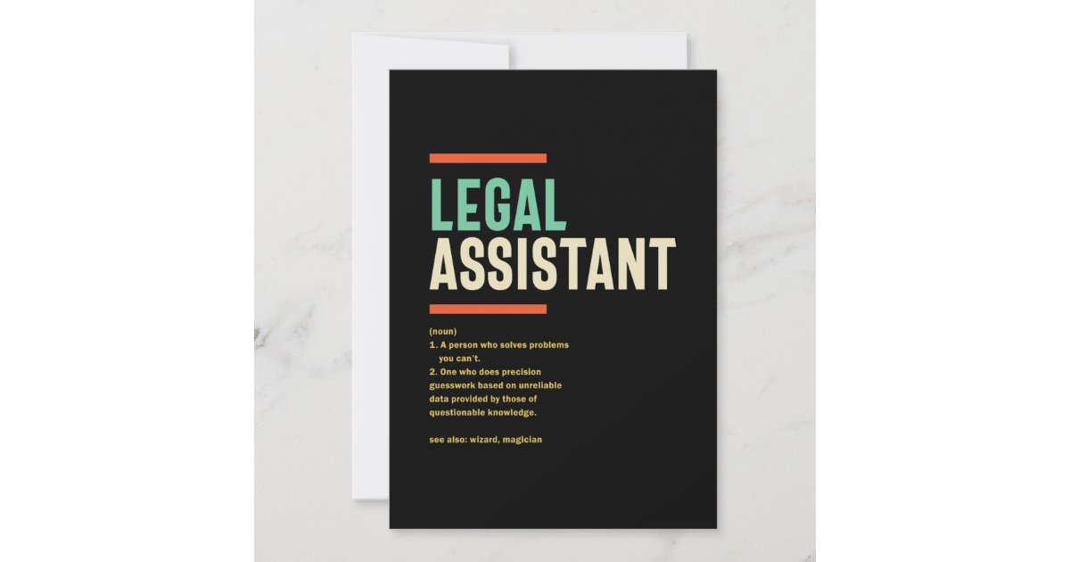 Legal Assistant Definition Thank You Card Zazzle