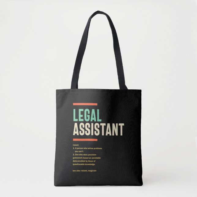 Legal Assistant Definition Tote Bag (Front)