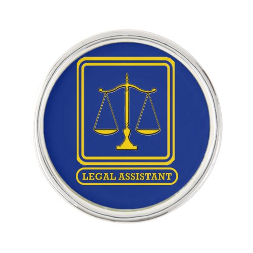 Legal Assistant Scales of Justice Lapel Pin