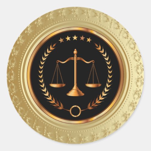 Legal  Attorney  Scales of Justice Sticker _ SRF