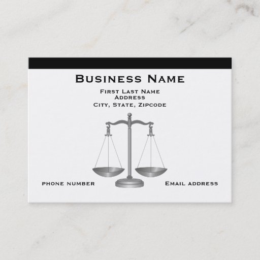 Customizable Legal Business Cards
