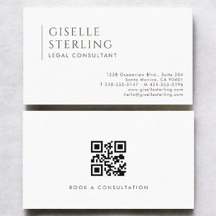 Legal Consultant Modern Professional QR Code Business Card