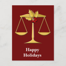 Legal Corporate Christmas Greetings Holiday Postcard