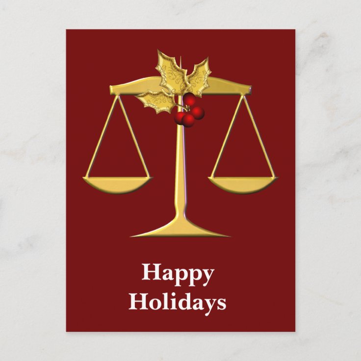 Legal Corporate Christmas Greetings Holiday Postcard Zazzle