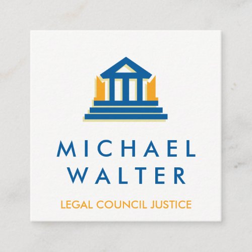 Legal Council  Attorney Square Business Card