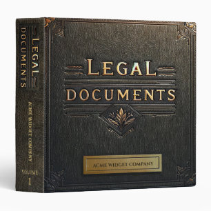 Legal Documents 3 Ring Binder