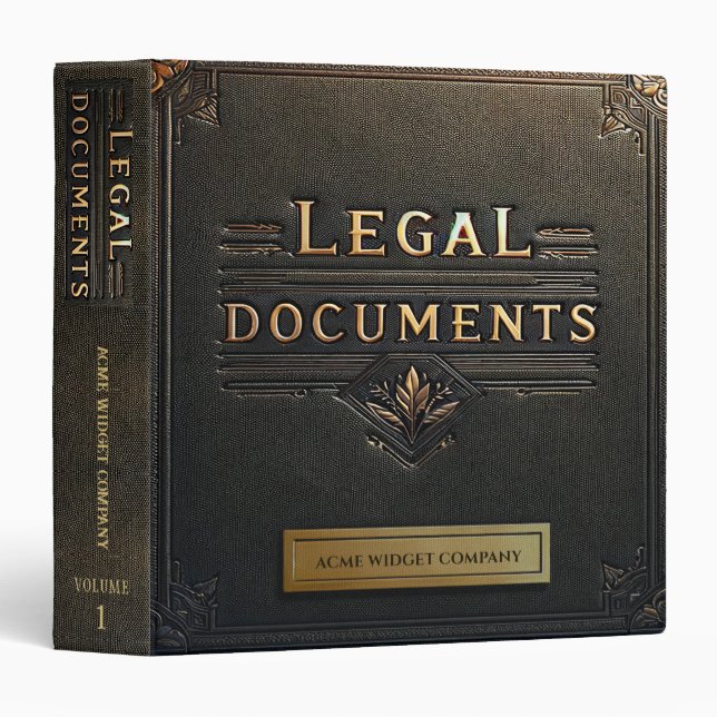 Legal Documents 3 Ring Binder (Front/Spine)