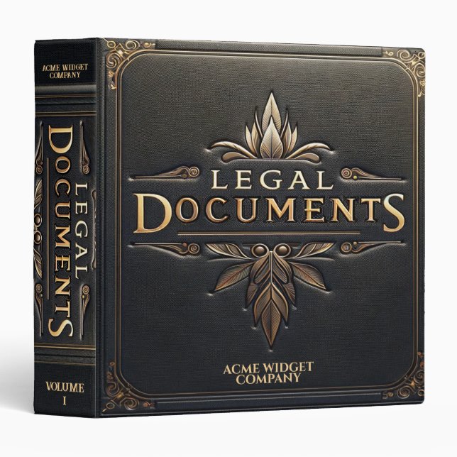 Legal Documents 3 Ring Binder (Front/Spine)