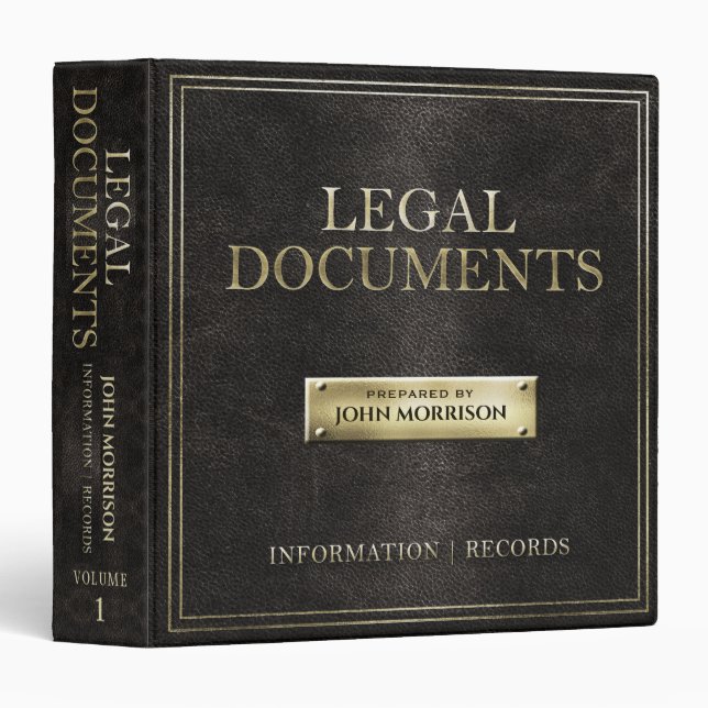 Legal Documents Binder (Front/Spine)