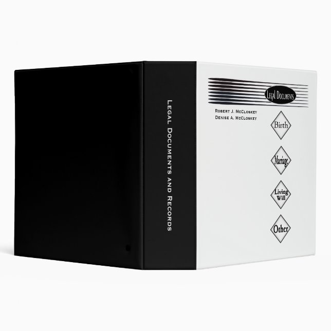 Legal Documents Custom Personalized Binder (Background)