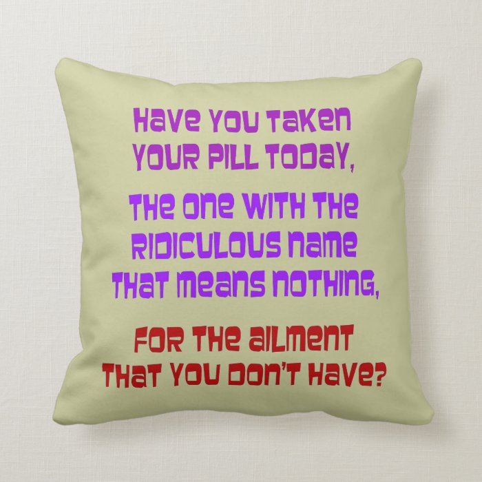 Legal Drugs Pillow