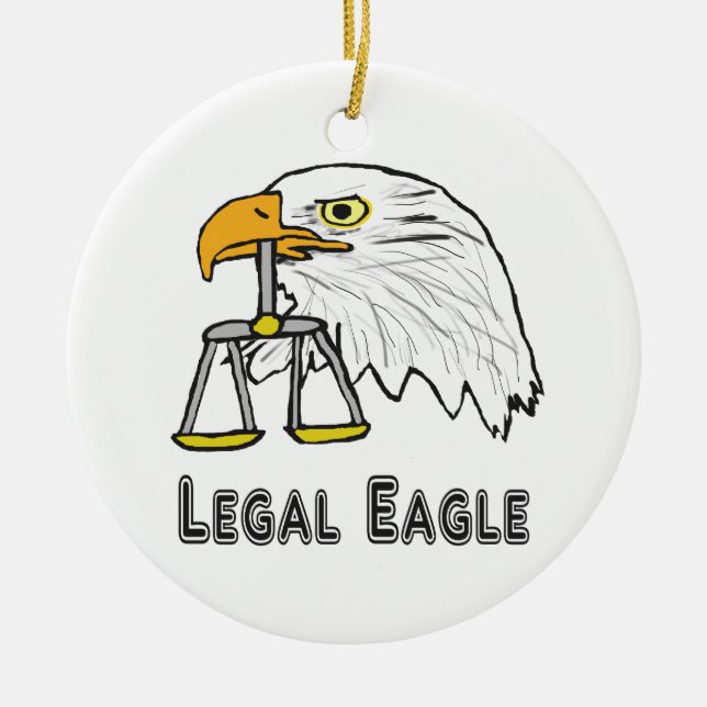 Legal Eagle Ceramic Ornament (Front)