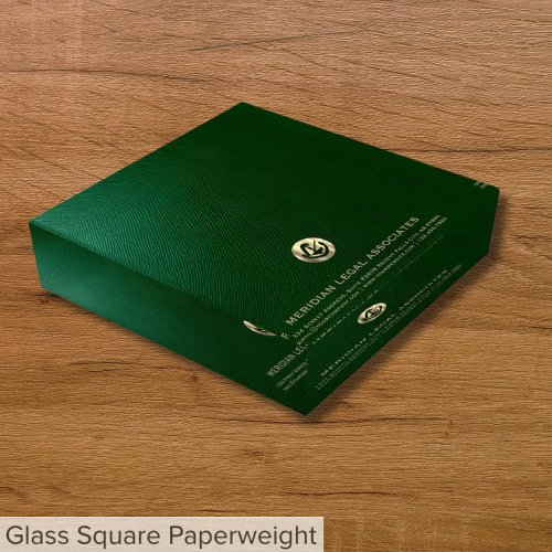 Legal Emblem Glass Paperweight