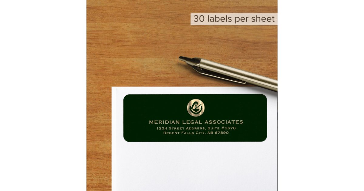 Legal Emblem Return Address Label | Zazzle