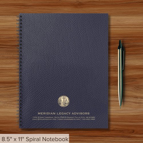 Legal Justice Scale Logo Spiral Notebook