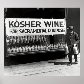 LEGAL KOSHER WINE DURING PROHIBITION ERA POSTER