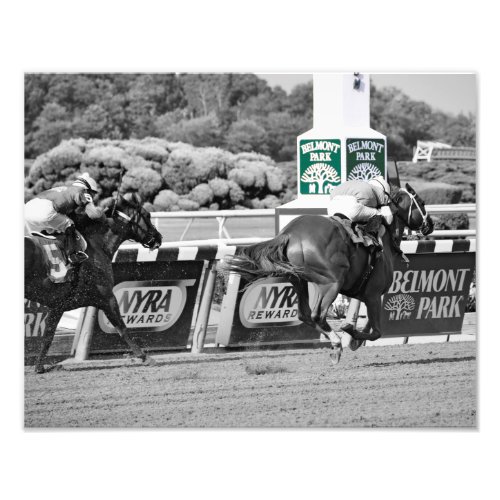 Legal Lady winning at Belmont Park Photo Print