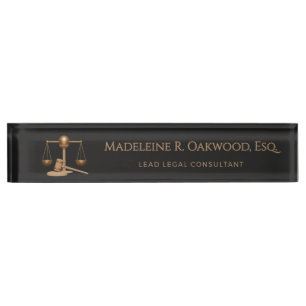Legal Law Office Firm Attorney  Desk Name Plate
