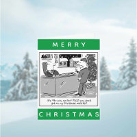 Legal Lawyer and Client Cartoon Christmas Card