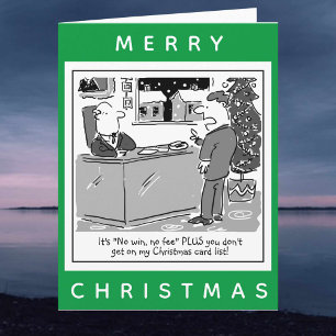 Legal Lawyer and Client Cartoon Christmas Card