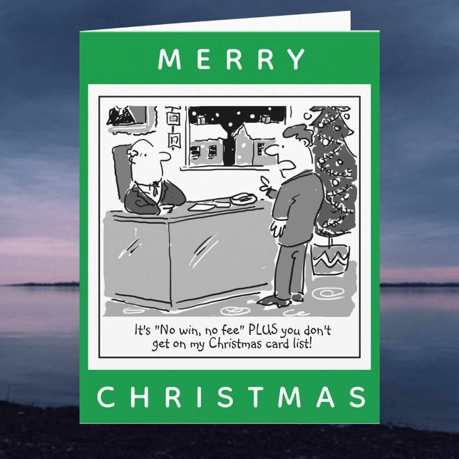 Legal Lawyer and Client Cartoon Christmas Card (Creator Uploaded)